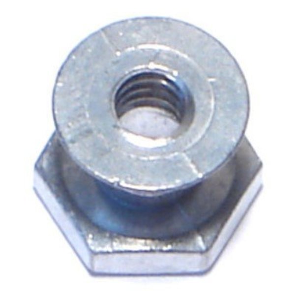 Midwest Fastener Breakaway Lock Nut, #10-24, Zinc, Zinc Plated, 12 PK 77781